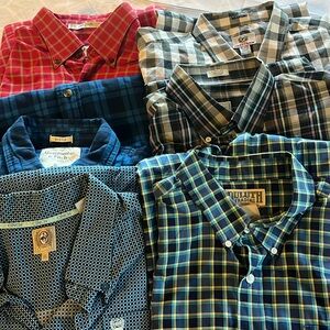 Bundle of 6 men’s shirts, all size XL. 5 cotton, 1 flannel.